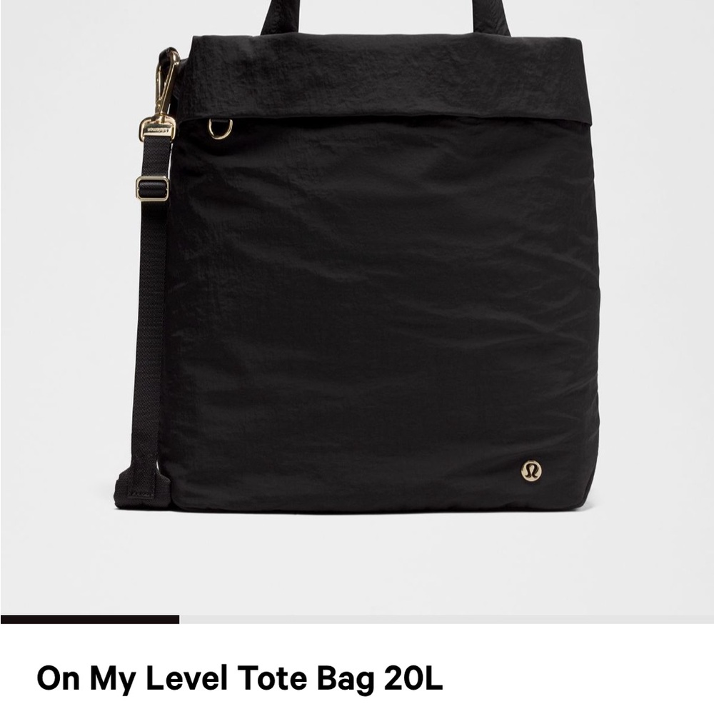 lululemon athletica Black Tote Bag- on my level - new!